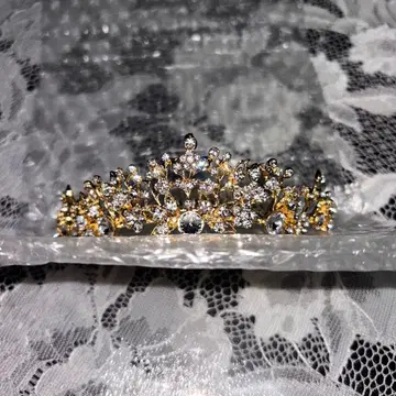 골드 크리스탈 티아라