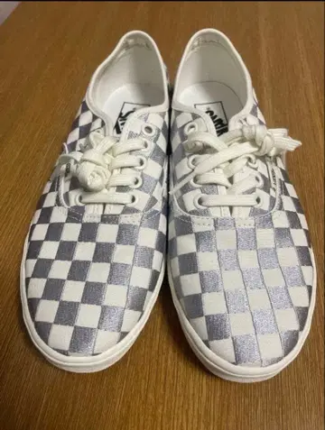SALE VANS 체커보드 스니커즈 화이트/실버