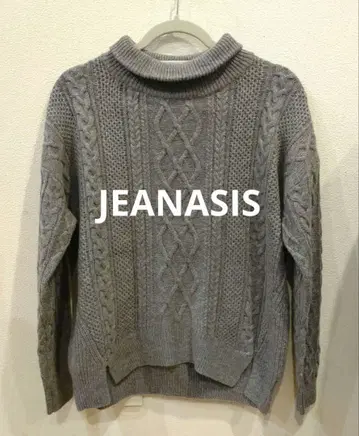 택 포함 미사용 새상품 JEANASIS 그레이 니트 스웨터 F