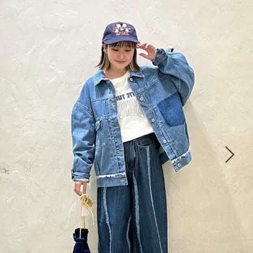 니코앤드 JEANS 2024 AW 리메이크 데님 트래커 자켓