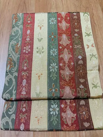 꽃무늬 스트라이프 후쿠로 오비