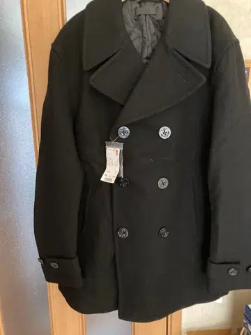 UNIQLO 울 블렌드 피 코트 XL 블랙