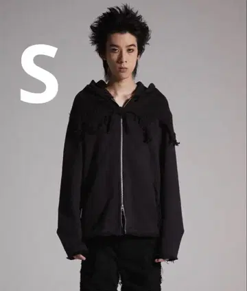 [GRANCY] 니트 레이어드 디자인 지퍼 후디 S 사이즈