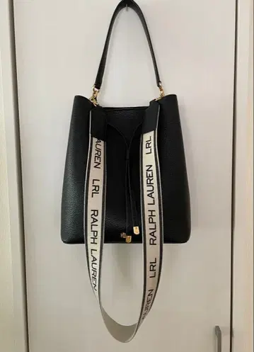 새상품급 랄프 로렌 천연 가죽 숄더백 복조리 핸드백