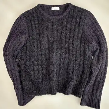 Ballsey 네이비 케이블 니트 라메 스웨터 38 사이즈