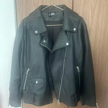 H&M 블랙 라이더 자켓 L 사이즈