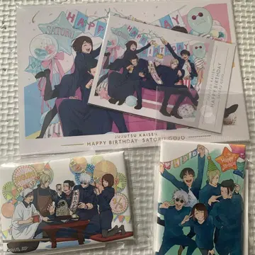 주술회전 회옥옥절 BIRTHDAY 캔 배지 엽서 고죠 나나미 이에이리