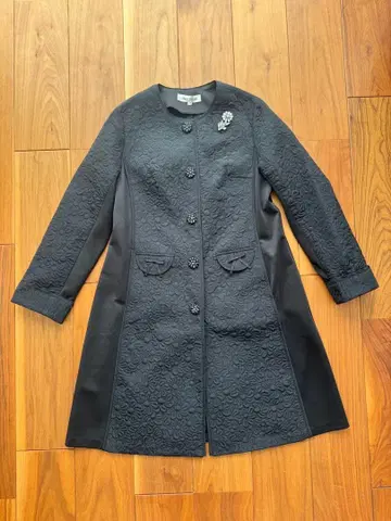 Super Beauty 블랙 롱 코트 44