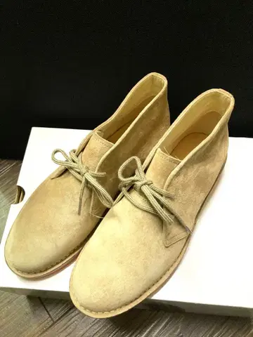 허시파피 베이지 스웨이드 트 부츠 23cm