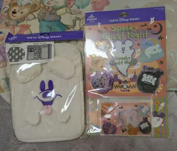 새상품 디즈니 리조트 스푸키 고스트 나이트 스티커와 펜 케이스 세트