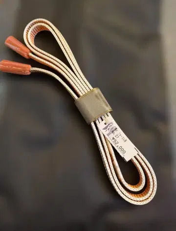 기모노용 허리띠 화이트와 오렌지 스트라이프