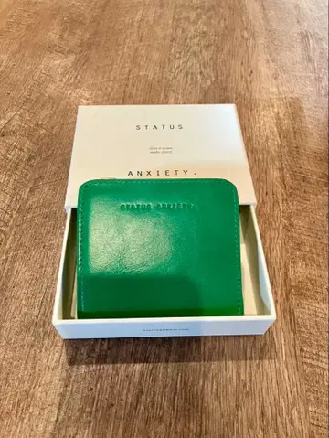 Ray BEAMS 별주 그린 가죽 접이식 지갑