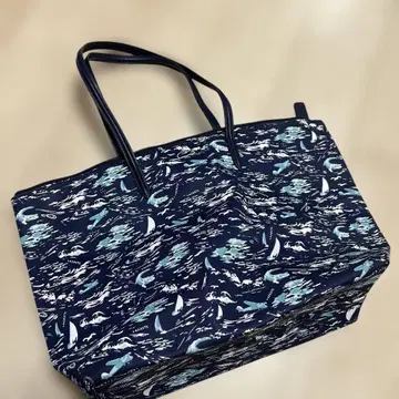 LACOSTE 네이비 토트백