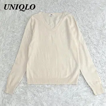 [ 새상품급 ] UNIQLO 캐시미어 100% 니트 스웨터 S 화이트