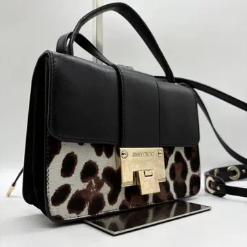 1567 지미추 숄더백 송치 레오파드 2way 가죽