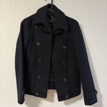 SHIPS JET BLUE 블랙 피 코트