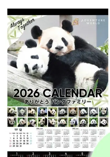 어드벤처 월드 팬더 패밀리 달력 2026 미개봉