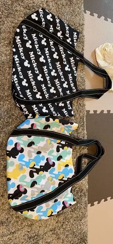 미키마우스 프린트 토트백 2개 세트