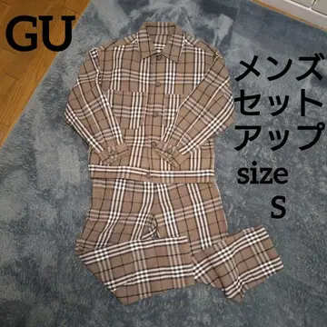 GU 남성용 체크 셋업 size S