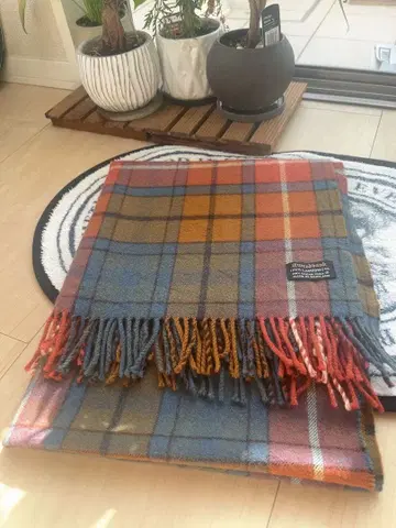 TWEEDMILL 램스울 100% 스코틀랜드제 체크 무늬 머플러