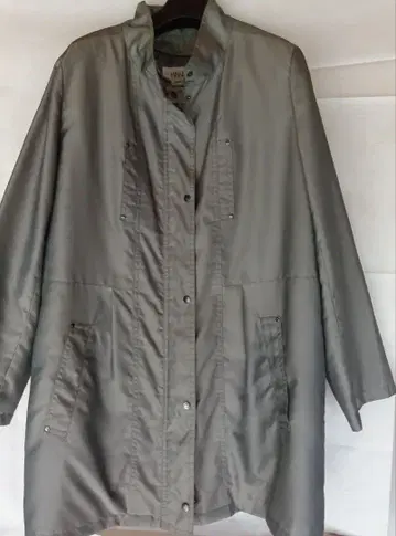 미제르 L 사이즈 그레이 롱 코트 안쪽 퀼팅 탈부착 가능