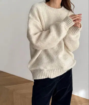 CANAL JEAN El mar 울 혼방 MIX 오버 니트