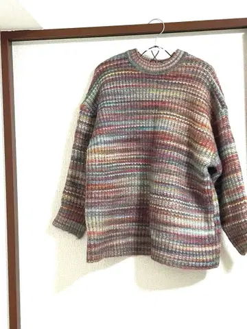 ZARA 스웨터 컬러풀 퍼플 핑크