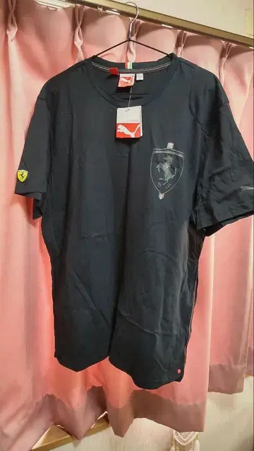 Puma 페라리 로고 블랙 T셔츠 XL