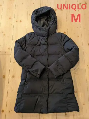 후드 부착 다운 자켓 네이비 유니클로 M UNIQLO