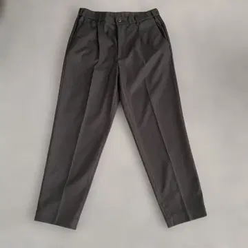 블랙 2턱 슬랙스 M