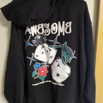 AWESOME 블랙 후드티 M 사이즈