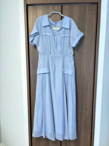 Apuweiser-riche 반팔 워크 셔츠 원피스