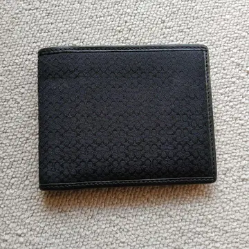 블랙 접이식 지갑 심플한 디자인