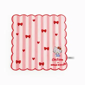CathKidston x HelloKitty 키티 타월 손수건 스트라이프