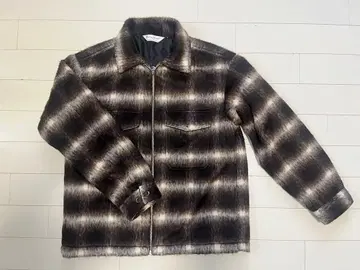 BEAMS 남성용 브라운 체크 자켓 M