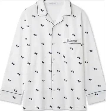 젤라또피케 옴 남성용 룸웨어 상하의 세트 오리 도트 무늬