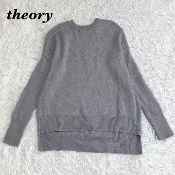 [새상품급] theory 드롭 숄더 와이드 니트 스웨터 S 그레이