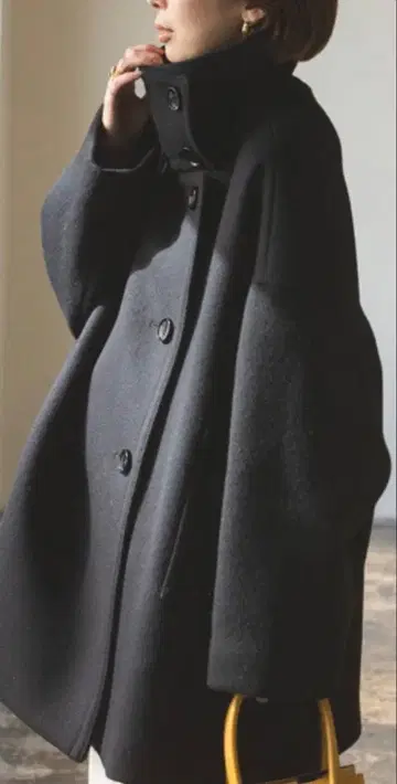 NOBLE 스탠드 카라 오버코트