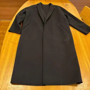 Plage 100% 울 롱 코트 블랙 36