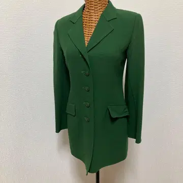 Hanae Mori Paris 그린 테일러드 자켓