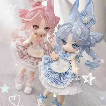 식용 불가 인형 1주년 복숭아 우롱 & 해염 밀크폼  2체 세트