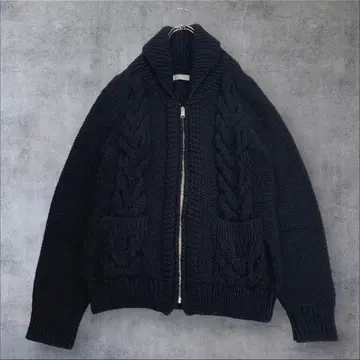 새상품급 오드리앤존와드 페루 니트 빅 지퍼 가디건