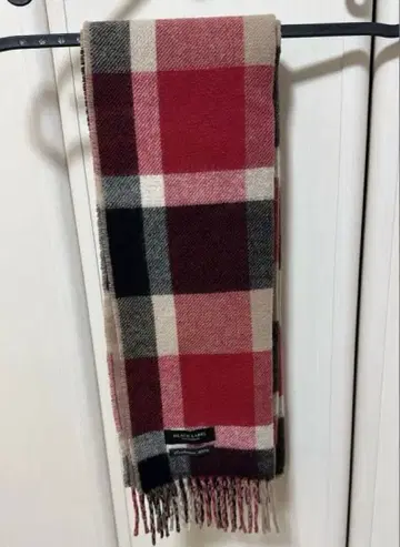 BLACK LABEL 캐시미어 100% 체크 무늬 머플러