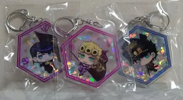 죠죠 월드 Q 스팽글 키링 3종 세트