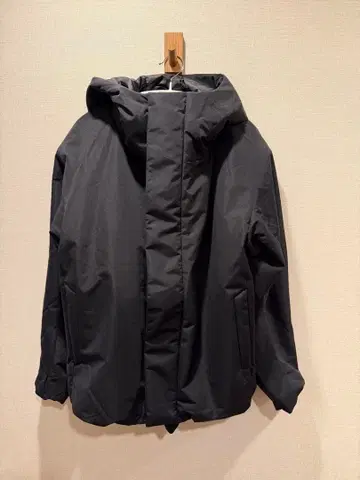 무인양품 방풍 발수 솜 후드 자켓/S/블랙