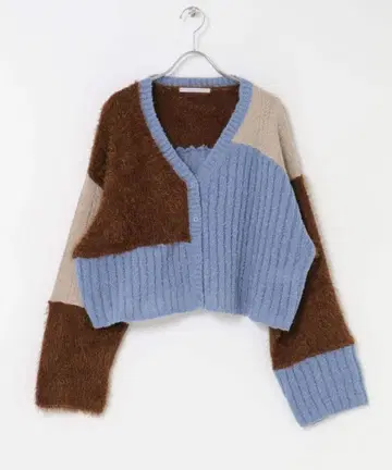 KBF 패치워크 니트 가디건