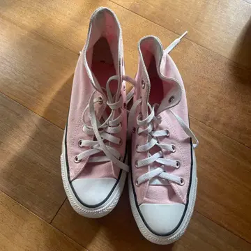 CONVERSE ALL STAR 핑크 하이컷 스니커즈 24cm