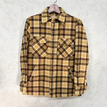 BIG JOHN 빅존 울 체크 무늬 자켓 브라운 계열