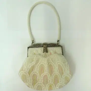 총 비즈 비즈백 핸드백 화이트 일본 의류 파티