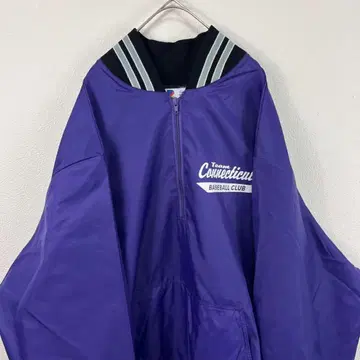 USA제 90s rennoc 하프 지퍼 블루종 보라색 빈티지